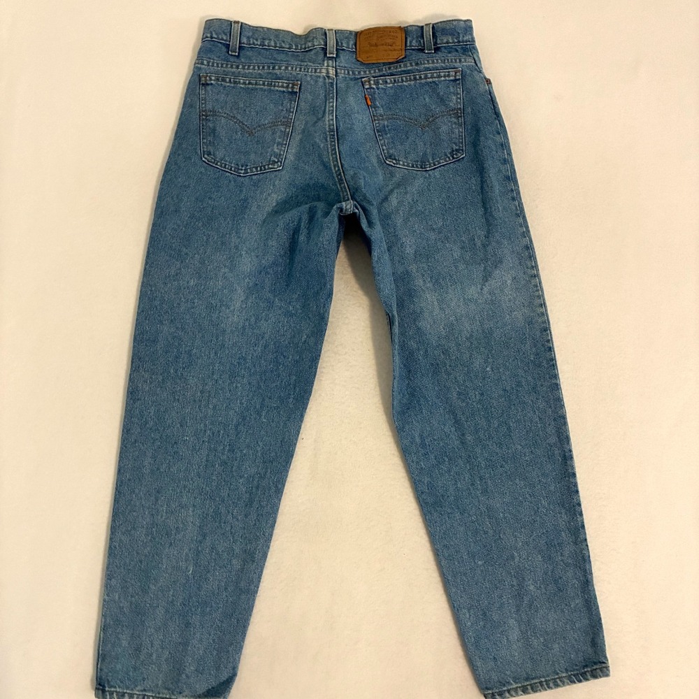 Vtg 80s Levis 550 USA Made Jeans Mens 38x30 (Fits 36x29) Relaxed Fit Orange Tab